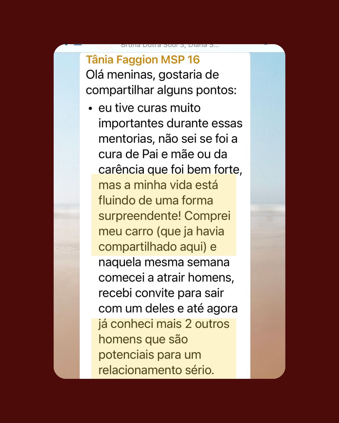 Depoimento Tânia Faggion