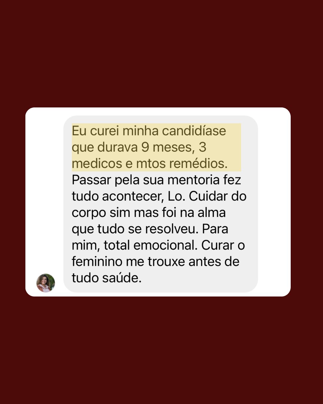 Depoimento nutrir